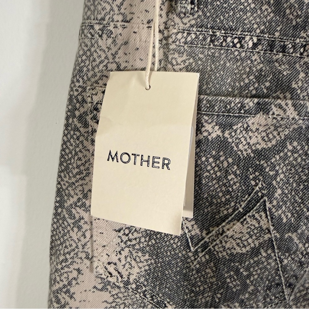 NWT Mother The Hustler Flood Boa Babe Snakeskin Jeans Size 27 - Picture 9 of 11